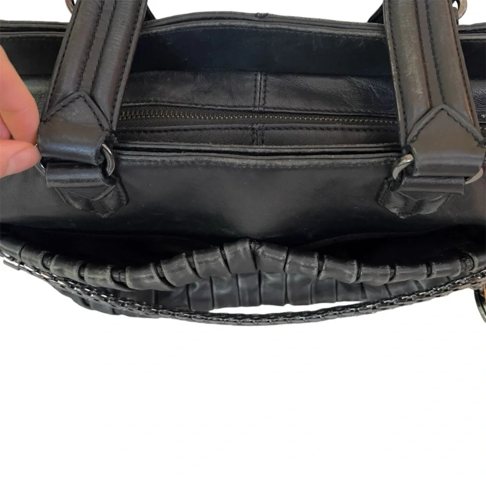 Botkier Designer Pleated Leather Satchel - Picture 6 of 10